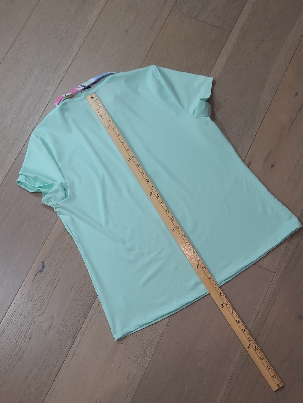 Tommy Bahama Golf Shirt Women's XL Mint/Floral 1/4 Zip Short Sleeve - Picture 11 of 12